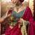 Rani pink  viscose crepe hand dying and butti weaving with saree with embroidered blouse 