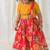 Red embroidered chanderi silk  lehenga