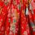 Red embroidered chanderi silk  lehenga