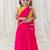 Pink Plain viscose  saree