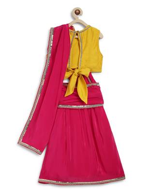Pink Plain viscose  saree 2