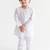 White plain cotton  kurta pyjama