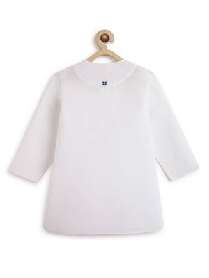 White plain cotton  kurta pyjama 2