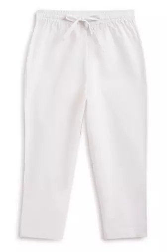 White plain cotton  kurta pyjama