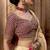 Cream  viscose crepe hand dying and butti weaving with saree with embroidered blouse 