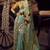 Sky blue  viscose tissue woven with hand work saree with embroidery blouse saree with blouse
