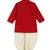 Red embroidered cotton  kurta pyjama
