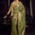 Mehendi  viscose tissue woven with hand work saree with embroidery blouse saree with blouse