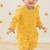 Yellow embroidered cotton  kurta pyjama