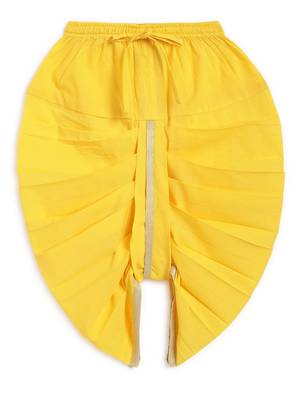 Yellow embroidered cotton  kurta pyjama 3