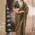 Mehendi pure tissue woven with multicolored lace border saree with blouse