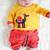Yellow embroidered cotton  kurta pyjama