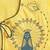 Yellow embroidered cotton  kurta pyjama