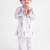 White printed cotton  kurta pyjama