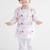 White printed cotton  kurta pyjama
