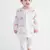 White printed cotton  kurta pyjama