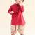 Maroon plain cotton  kurta pyjama