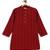 Maroon plain cotton  kurta pyjama