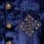 Blue embroidered viscose bandhgala set
