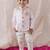 Pink embroidered viscose bandhgala set