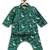 Green printed cotton  kurta pyjama