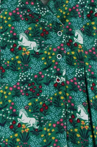 Green printed cotton  kurta pyjama