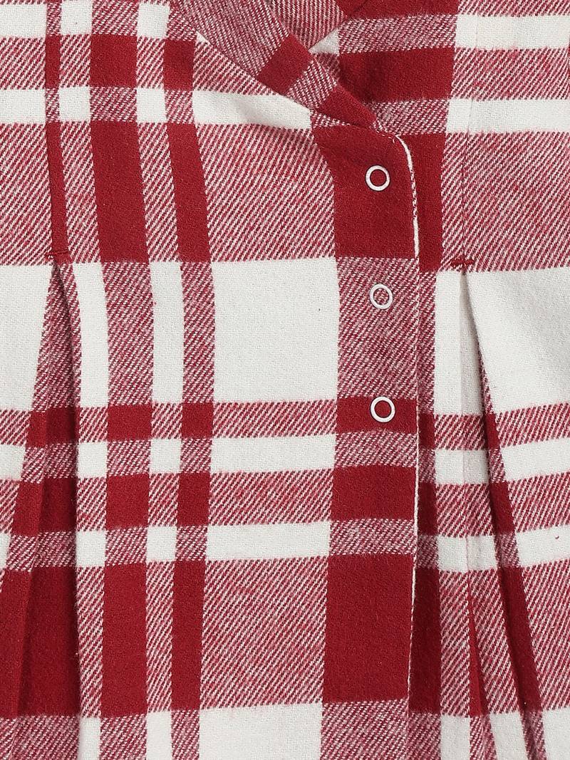 Red plain cotton  kimono and pyjama