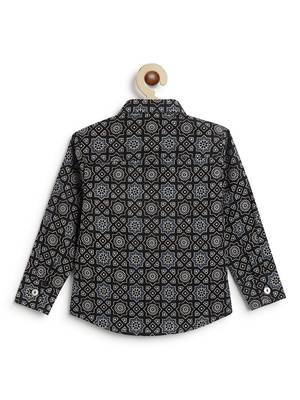Black printed cotton  shirt 3
