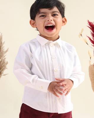 White plain cotton  shirt 5