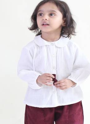 White plain cotton  shirt 1