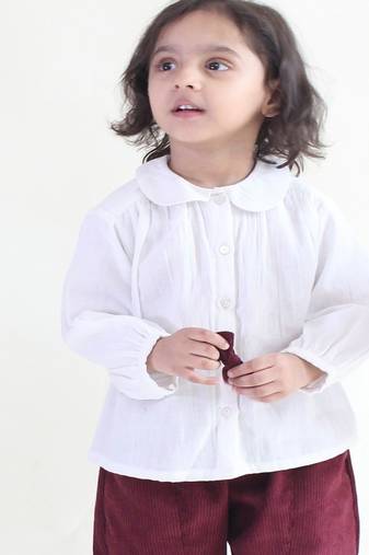 White plain cotton  shirt