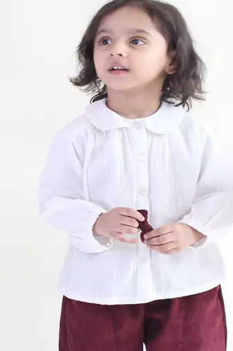 White plain cotton  shirt