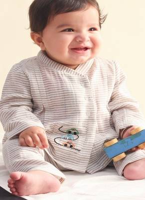 Grey embroidered cotton  kurta pyjama 2