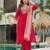 Women's Beautiful Rayon Slub Embroidery work Straight Kurta with Pant and Dupatta Set