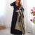Black Flared Anarkali with Banarasi Dupatta