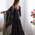 Black Flared Anarkali with Banarasi Dupatta