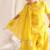 Yellow embroidered viscose  Kurta set