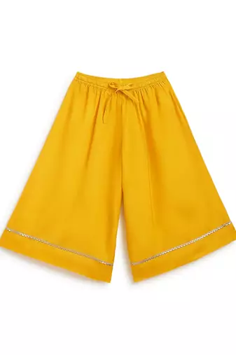 Yellow embroidered viscose  Kurta set