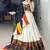 White Mirror Work Gamthi Design Navratri Lehenga With Fully Stitched Blouse