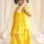 Yellow embroidered viscose  Kurta set
