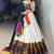 White Mirror Work Gamthi Design Navratri Lehenga With Fully Stitched Blouse
