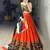 Orange Mirror Work Gamthi Design Navratri Lehenga With Fully Stitched Blouse