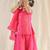 Pink embroidered viscose  Kurta set