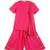 Pink embroidered viscose  Kurta set