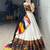 White Mirror Work Gamthi Design Navratri Lehenga With Fully Stitched Blouse