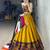 Mustard Mirror Work Gamthi Design Navratri Lehenga With Fully Stitched Blouse