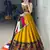 Mustard Mirror Work Gamthi Design Navratri Lehenga With Fully Stitched Blouse