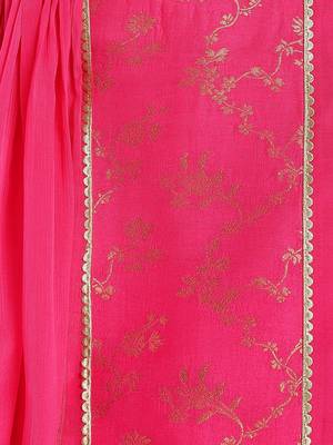 Pink embroidered viscose  Kurta set 4