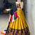 Mustard Mirror Work Gamthi Design Navratri Lehenga With Fully Stitched Blouse