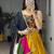Mustard Mirror Work Gamthi Design Navratri Lehenga With Fully Stitched Blouse